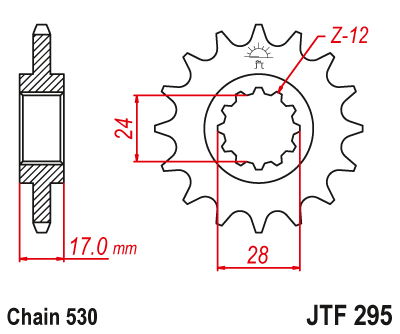 JT SPROCKETS gear wheel JTF295.15 (29515jt)